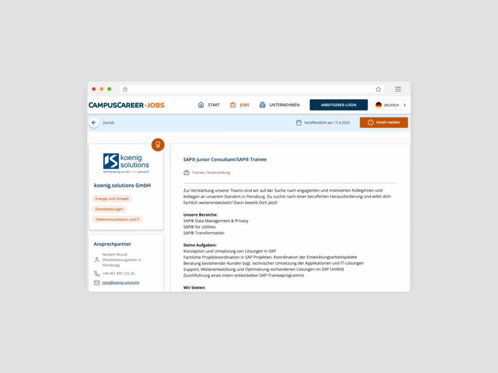 CampusCareer-Joblisting